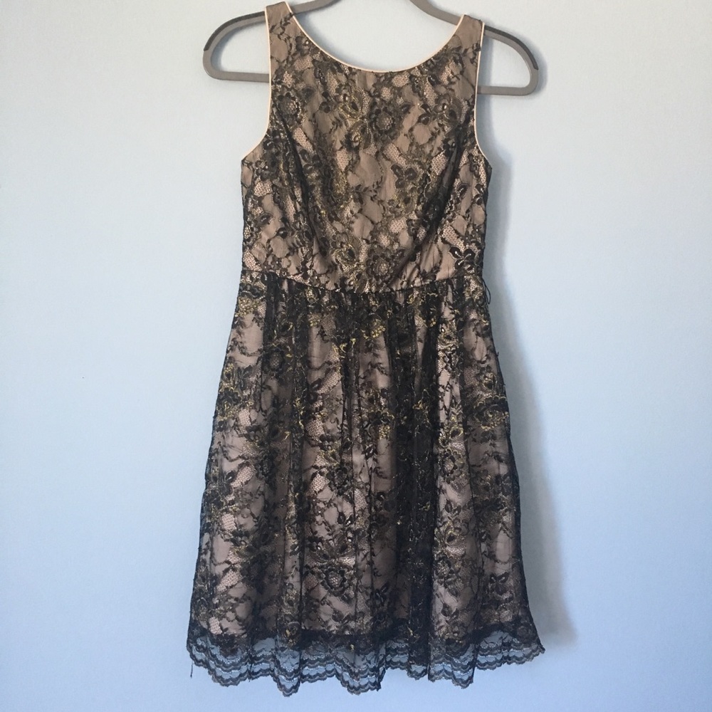 Jessica Simpson black lace formal cocktail dress